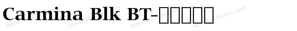 Carmina Blk BT字体转换